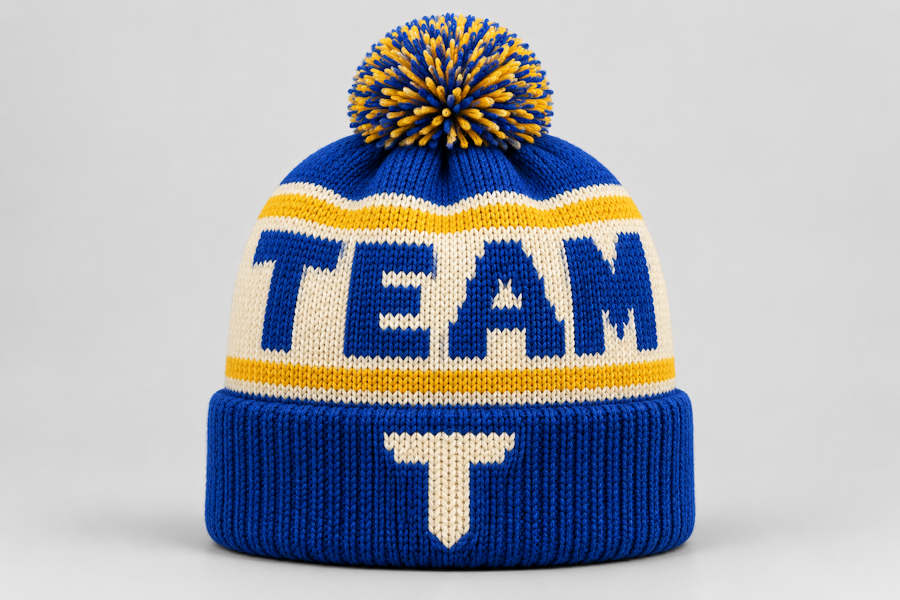 Custom knit beanies with logo