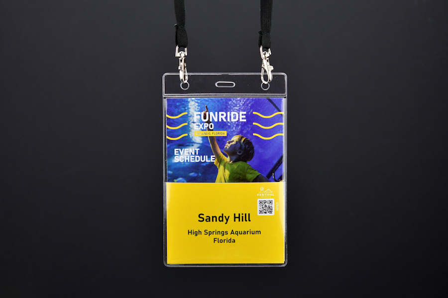 Customized name badge inserts for event badges