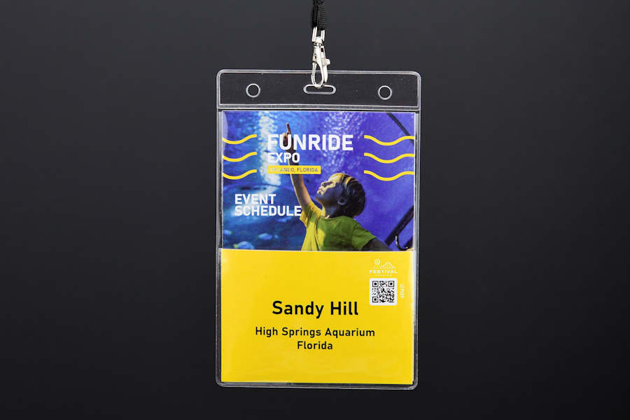 Custom-printed conference badge inserts