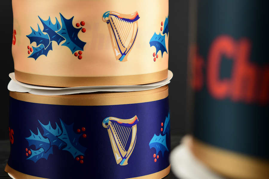 Wide custom ribbon with logo