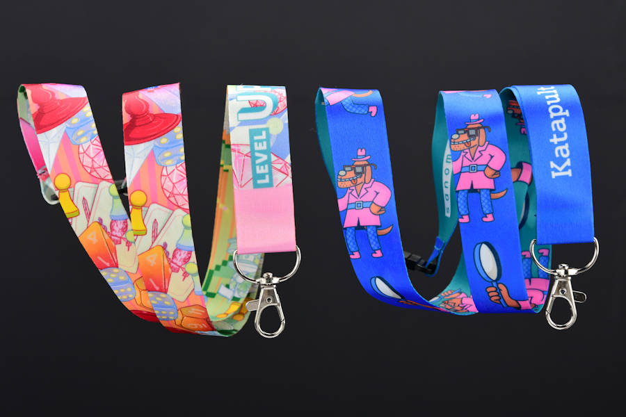 Extra wide full-color lanyards with printing