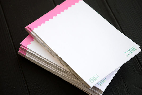 Printed glue bind notepad with logo