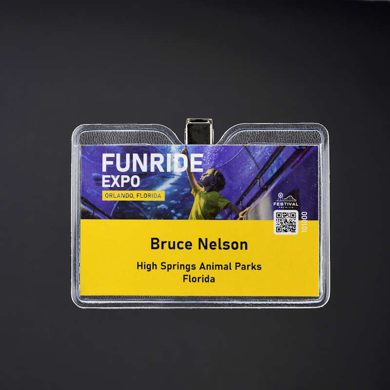 Clear Vinyl badge holder with metal clip attachment