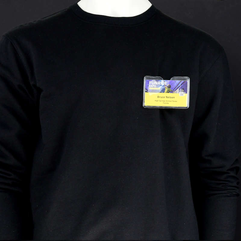 Clear Vinyl badge holder with metal clip attachment