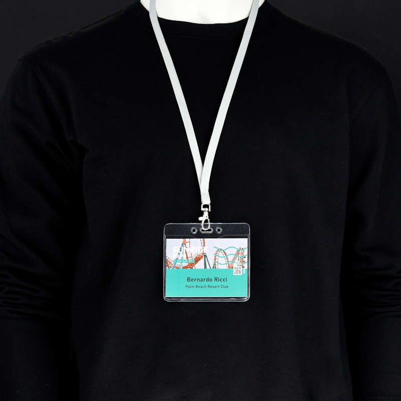 Clear Horizontal Conference Badge holder