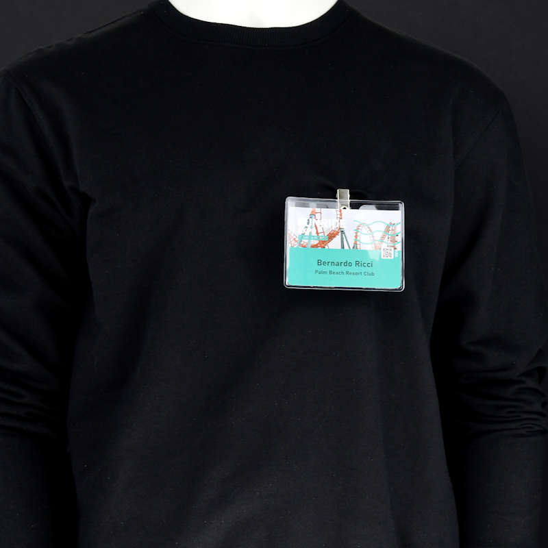 Clear Conference Badge Holder with Crocodile Clip