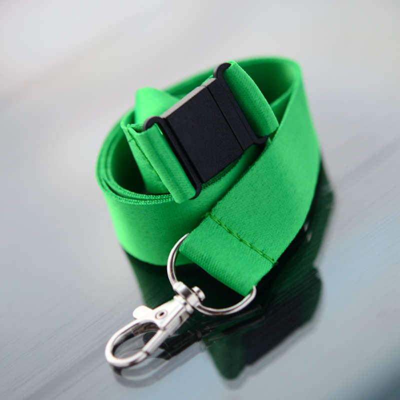 Green Wide RPET Breakaway Lanyard