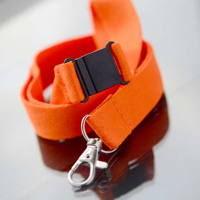 Orange Wide RPET Breakaway Lanyard