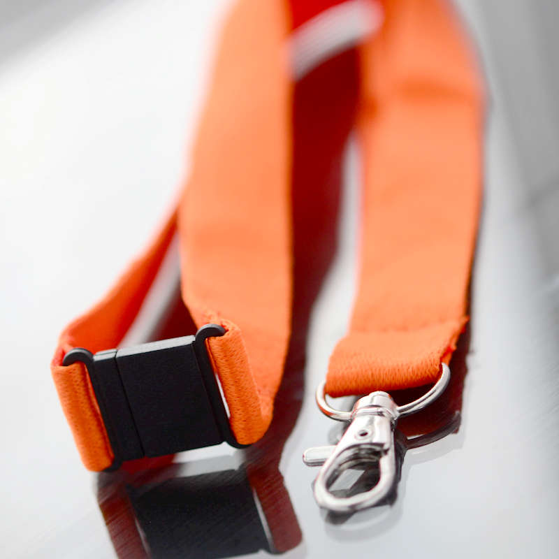 Orange Wide RPET Breakaway Lanyard