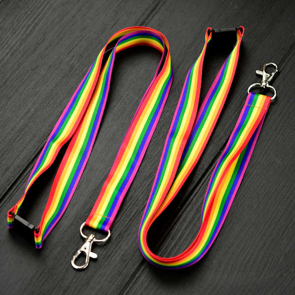 Rainbow Pride Lanyard with Rainbow Colors