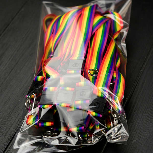 Rainbow Pride Lanyard with Rainbow Colors