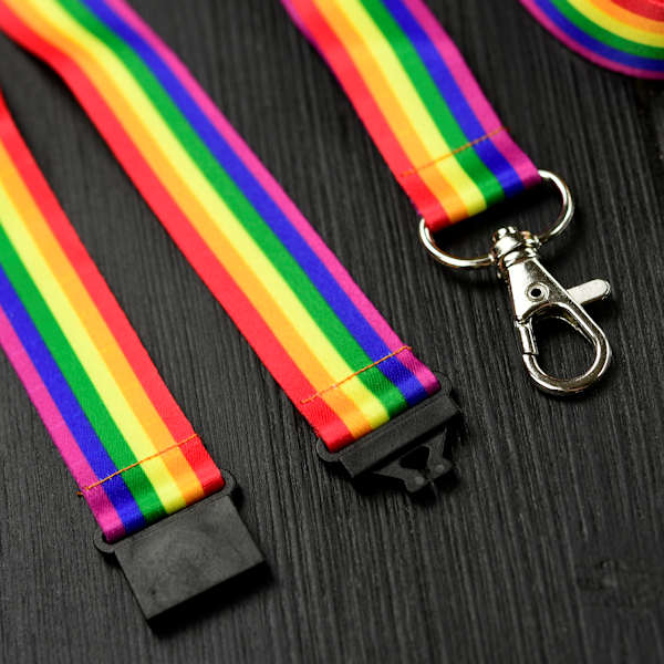Rainbow Pride Lanyard with Rainbow Colors