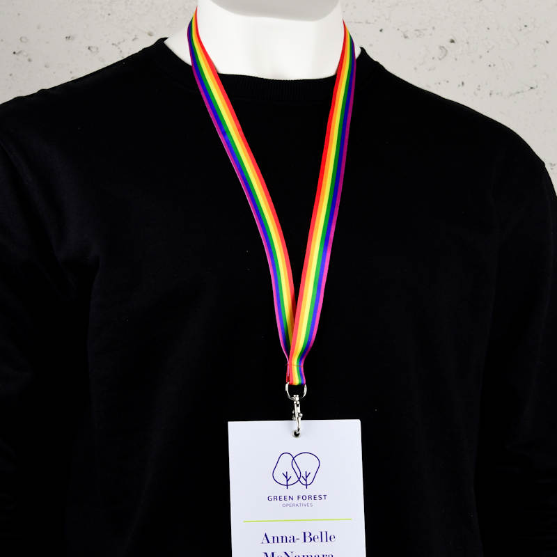 Rainbow Pride Lanyard with Rainbow Colors