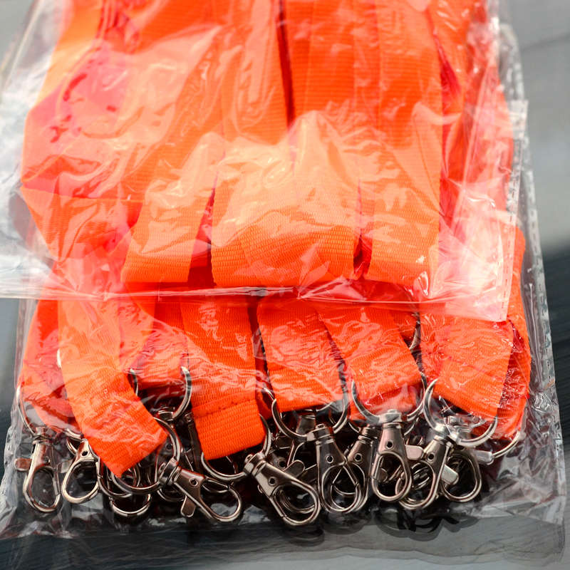 Orange Open-Ended Softly Woven Flat Lanyard