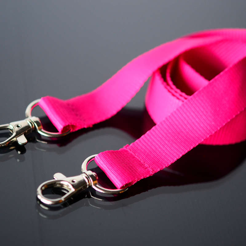 Fuchsia Open-Ended Softly Woven Flat Lanyard