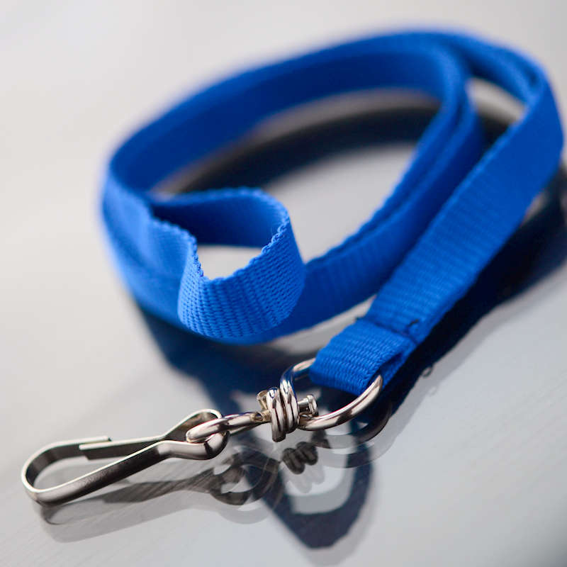 Blue Economy Lanyard with simple metal clip