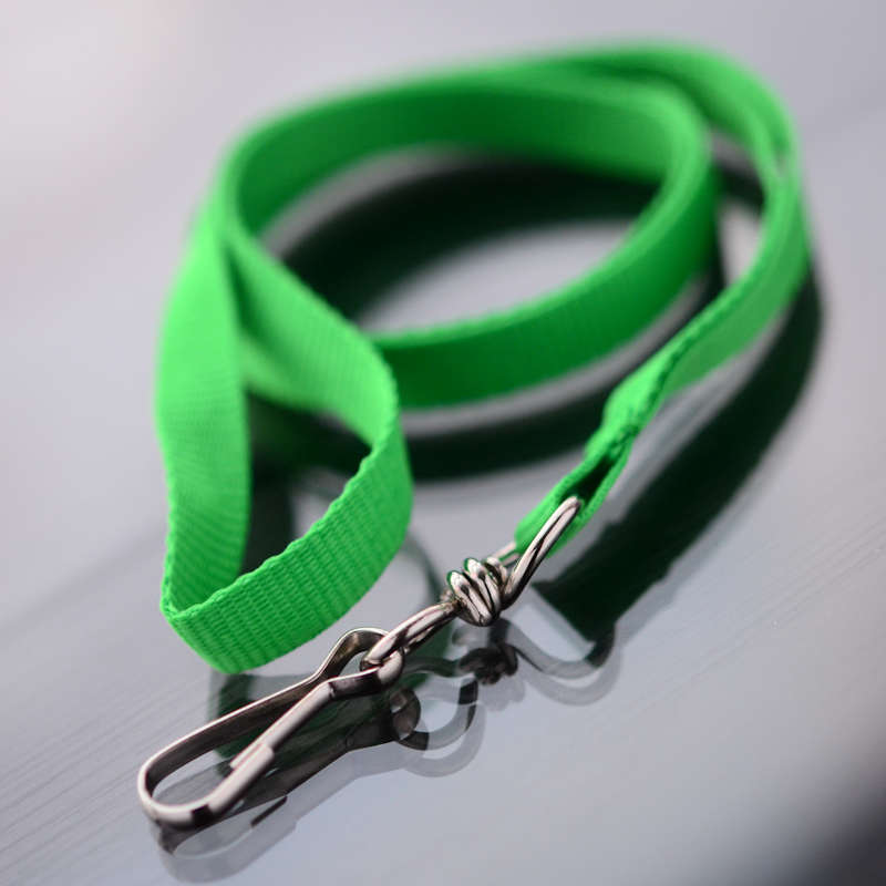 Green Economy Lanyard with simple metal clip