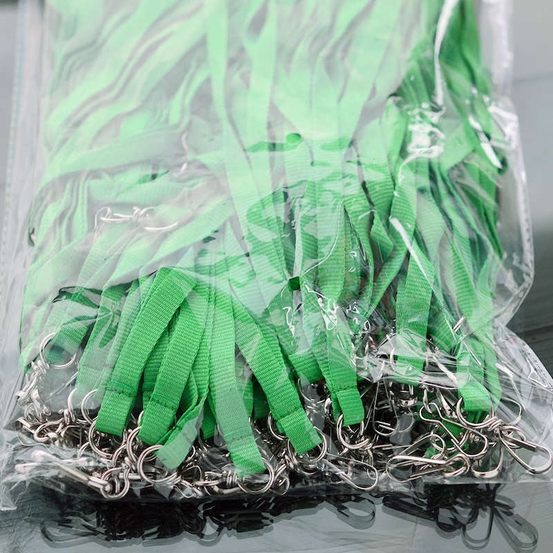 Green Economy Lanyard with simple metal clip