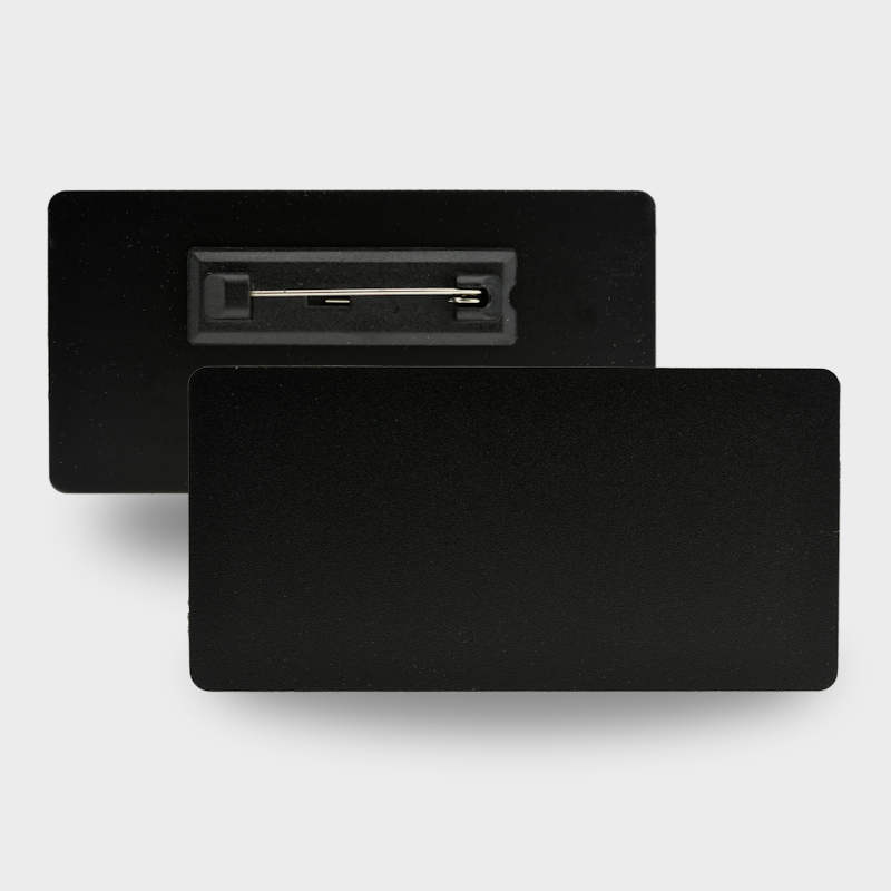 Pin attachment Chalk board name badge with liquid chalk pen