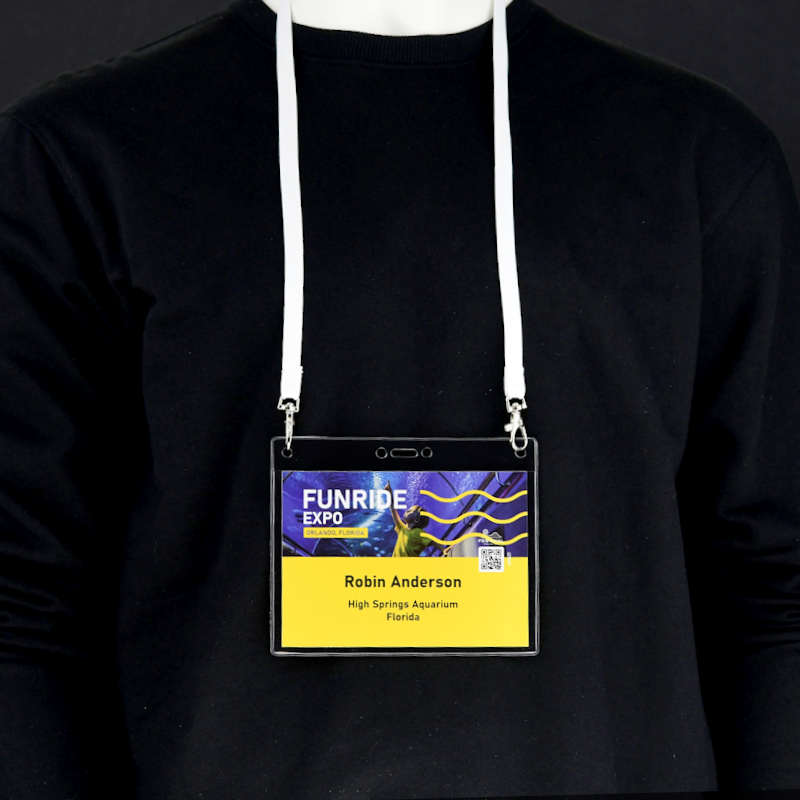 Clear Large Horizontal Conference Badge Holder