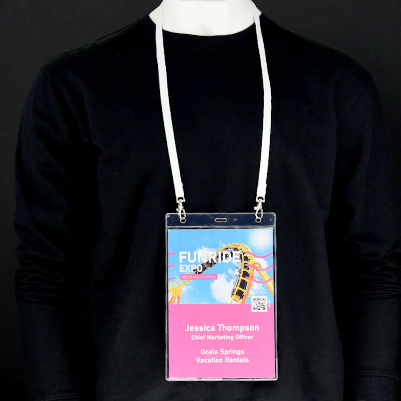 Clear Extra Large Conference Badge Holder