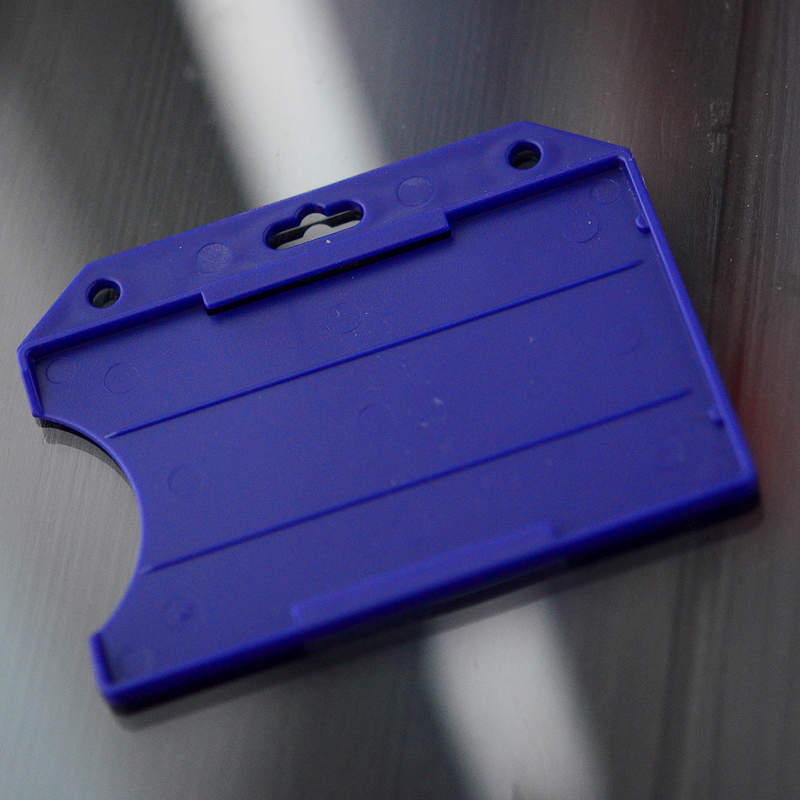 Blue Standard ID-card holder for single plastic card