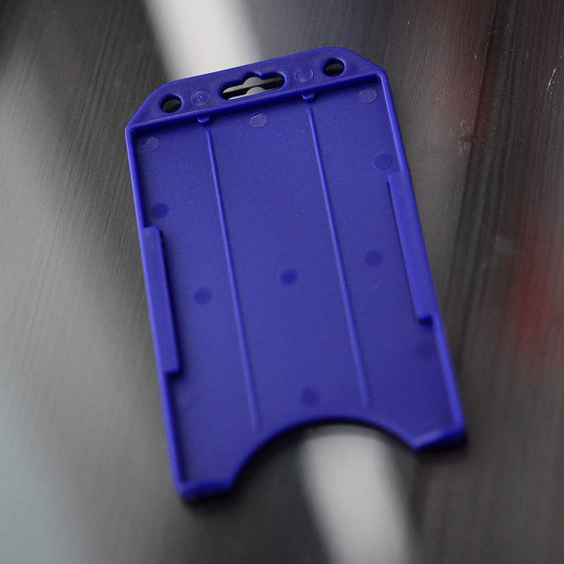 Blue Standard ID-card holder for single plastic card