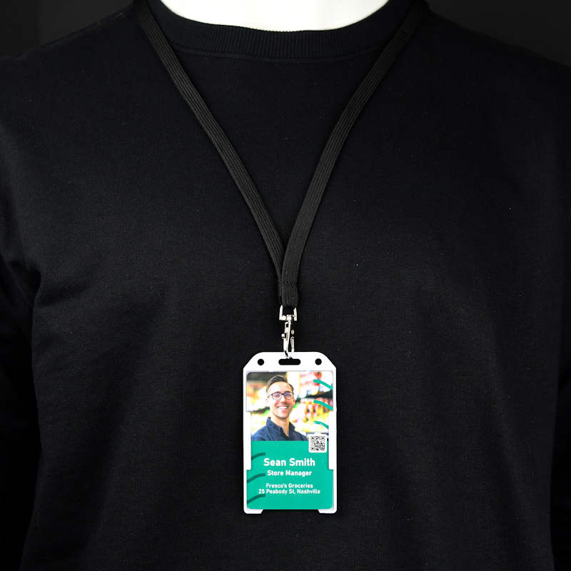 Blue Standard ID-card holder for single plastic card