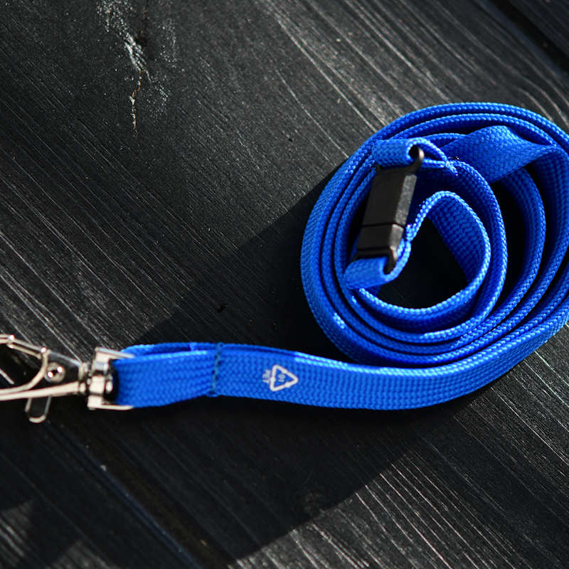 Blue rPET Classic RPET Bootlace Breakaway Lanyard