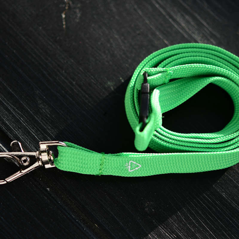 Green rPET Classic RPET Bootlace Breakaway Lanyard