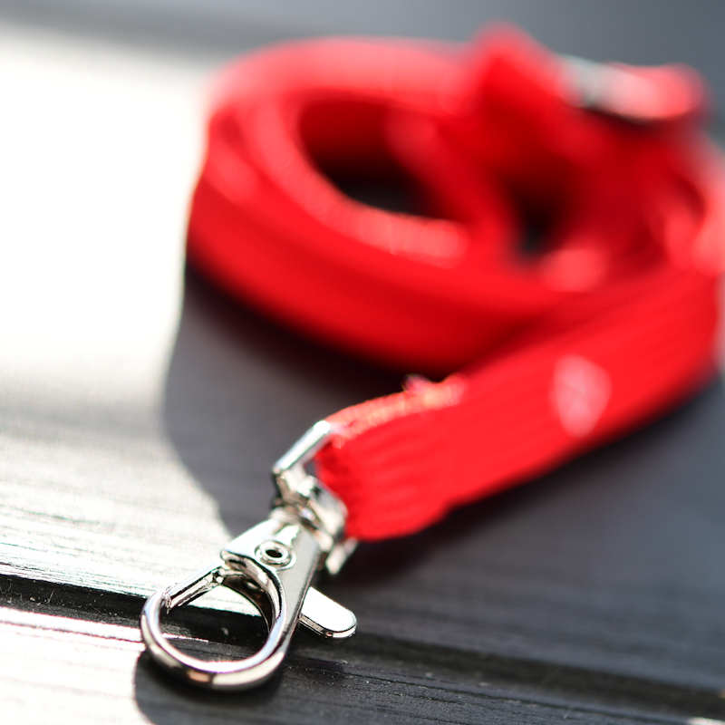 Red rPET Classic RPET Bootlace Breakaway Lanyard