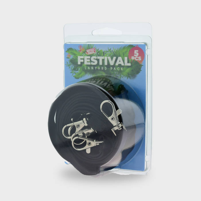 Black Classic Bootlace Lanyard with safety buckle and trigger snap swivel hook