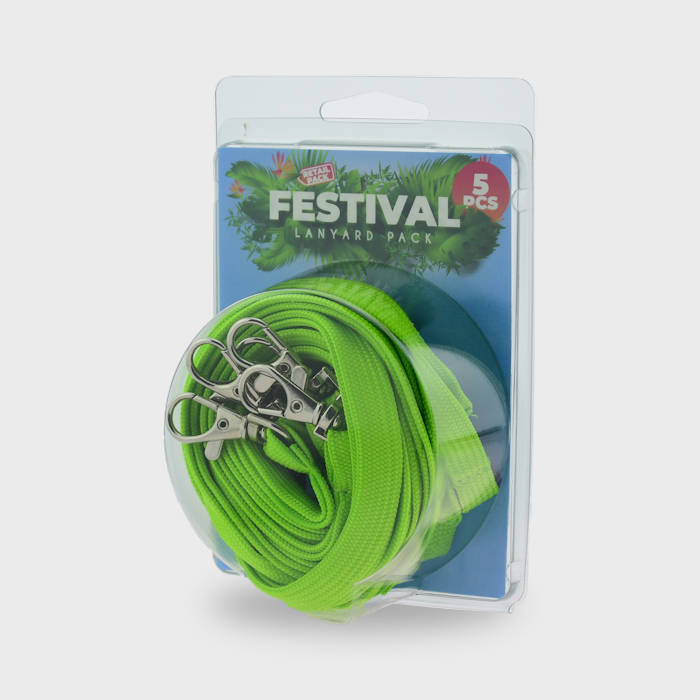 Lime green Classic Bootlace Lanyard with safety buckle and trigger snap swivel hook