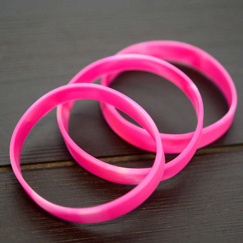 Pink Camo Silicone wristband in stock colours Pinpops
