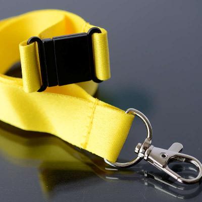 Yellow Wide RPET Breakaway Lanyard
