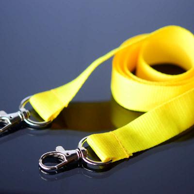 Yellow Open-Ended Softly Woven Flat Lanyard