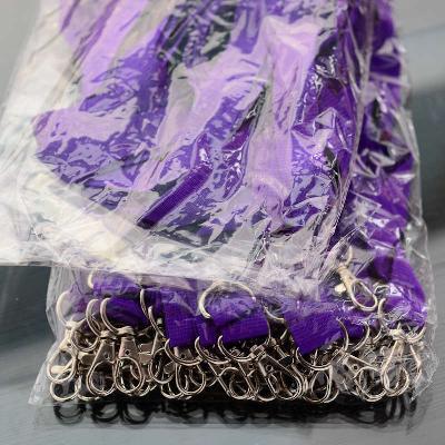 Purple Open-Ended Softly Woven Flat Lanyard