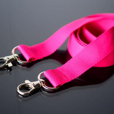 Fuchsia Open-Ended Softly Woven Flat Lanyard