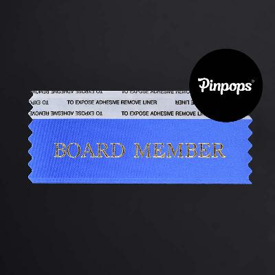 Blue BOARD MEMBER Stackable Badge Ribbons for Conference Badges