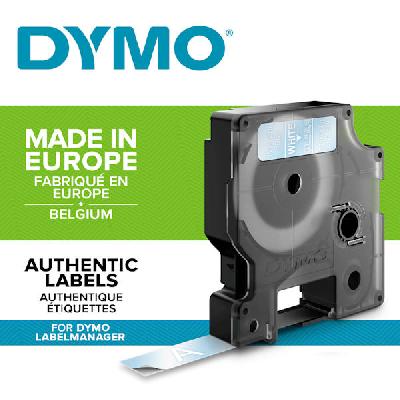 Dymo D1 white/clear 1/2inch standard label
