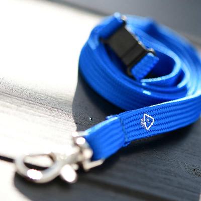 Blue rPET Classic RPET Bootlace Breakaway Lanyard